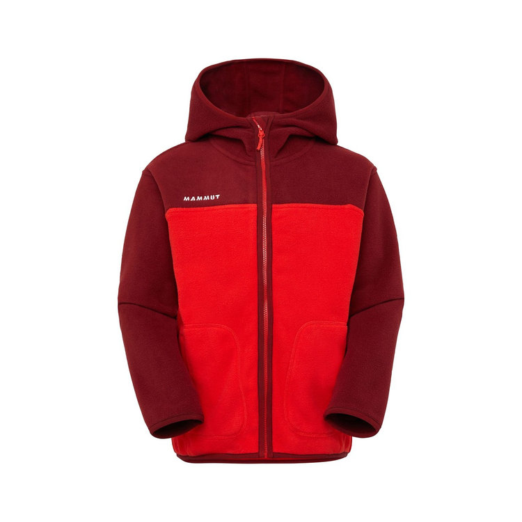 ウェイマーカー ミッドレイヤー フーデッド ジャケット キッズ mammut red-dark mammut red