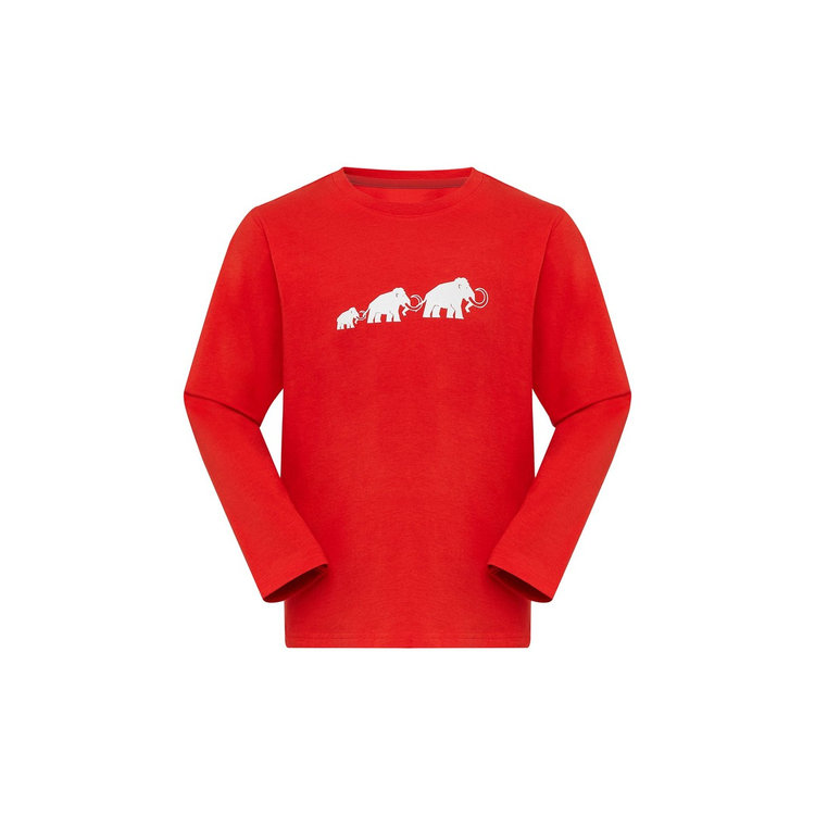 マムート コア ロングスリーブ キッズ ロゴ mammut red