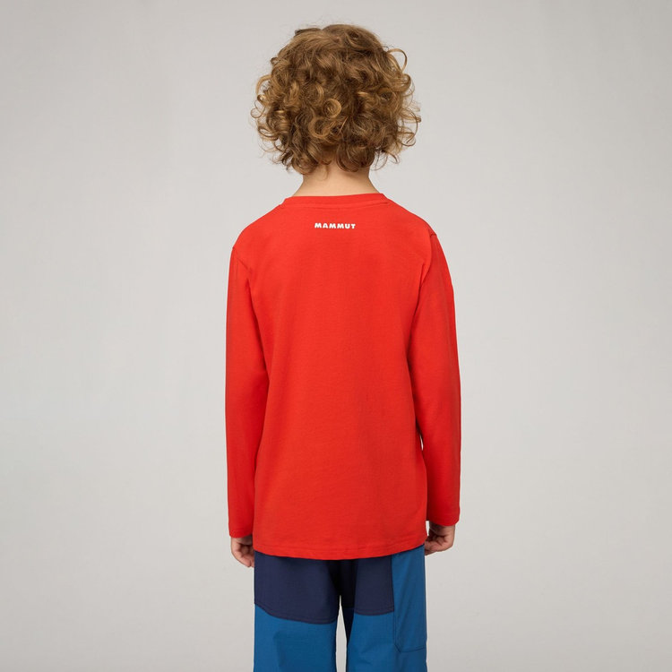 マムート コア ロングスリーブ キッズ ロゴ mammut red