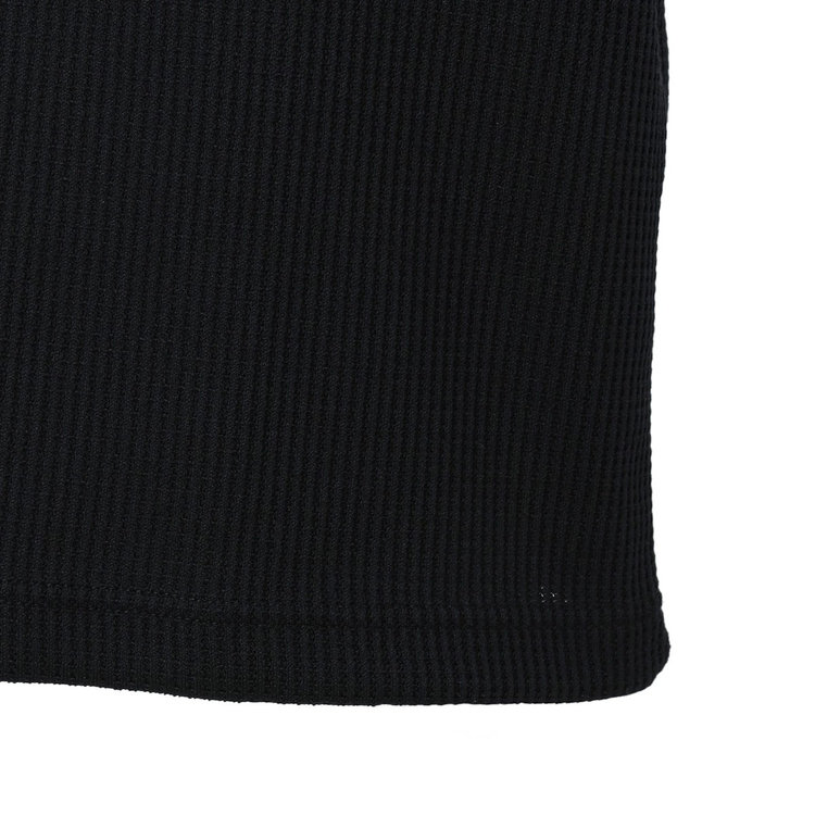 ワッフル Tシャツ アジアンフィット black