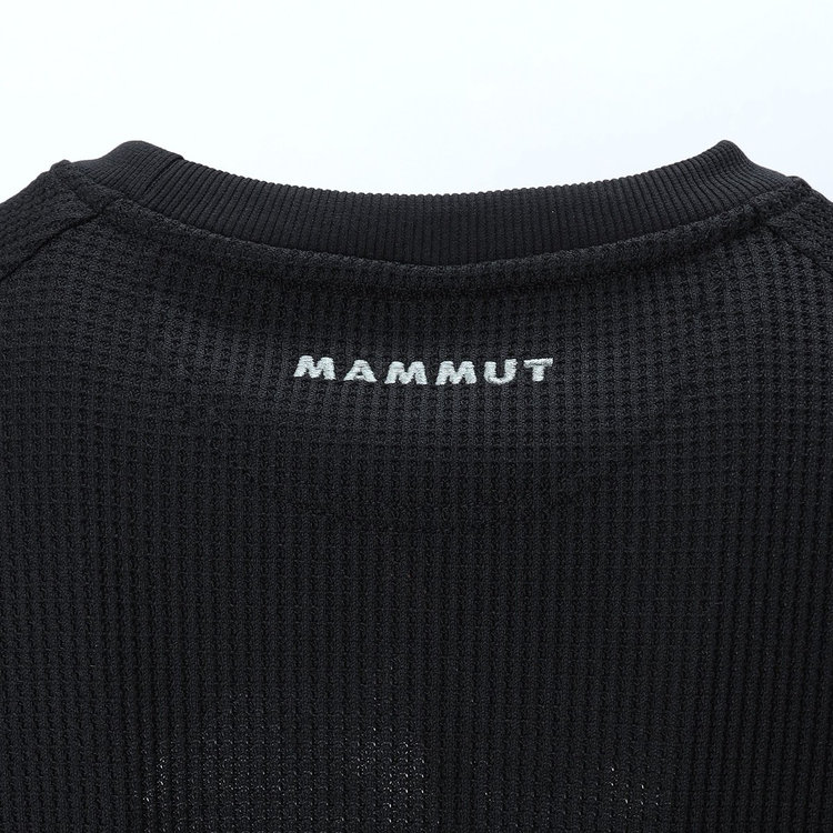 ワッフル Tシャツ アジアンフィット black