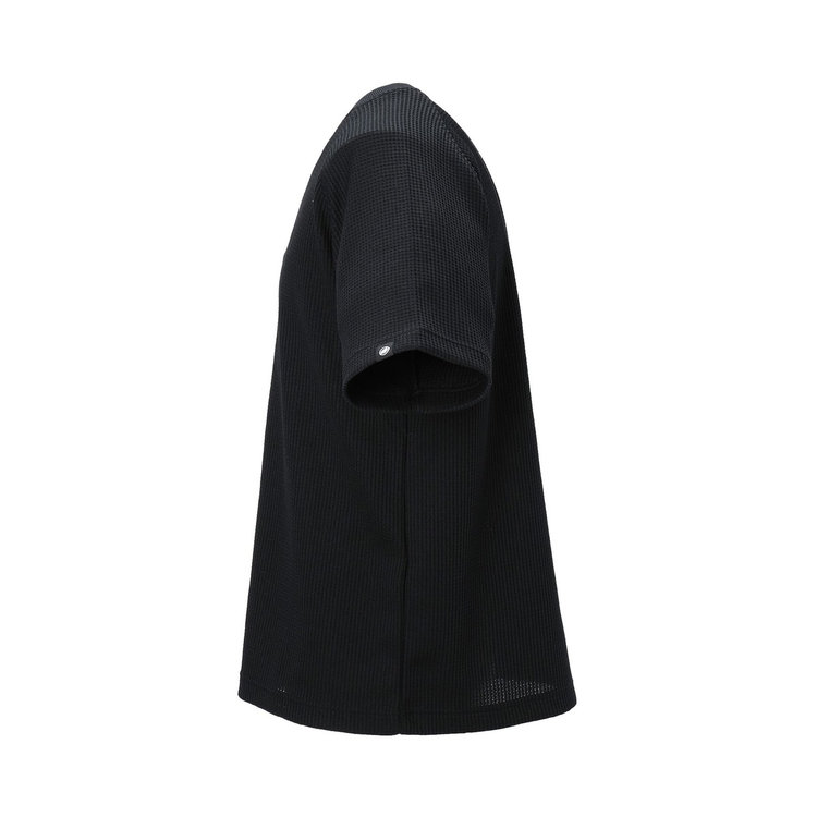 ワッフル Tシャツ アジアンフィット black