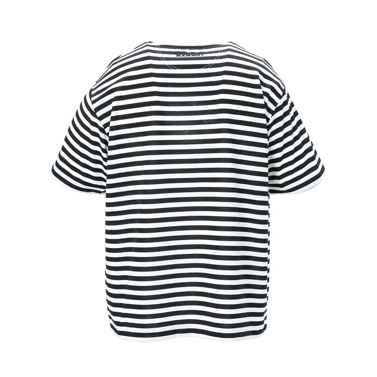 マムート ストライプ Tシャツ アジアンフィット black-white