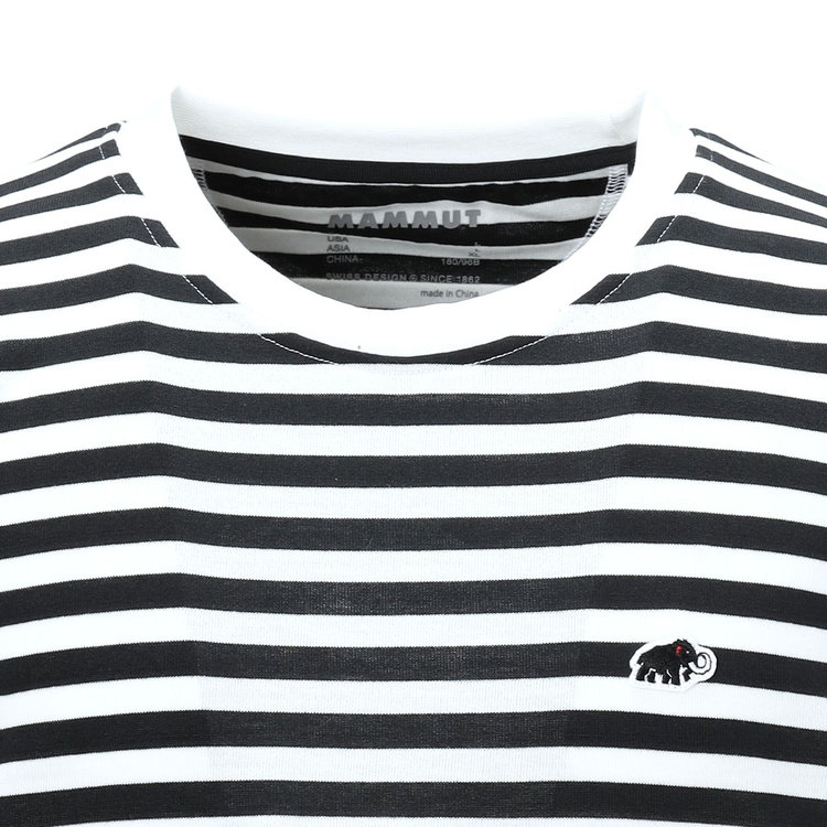マムート ストライプ Tシャツ アジアンフィット black-white