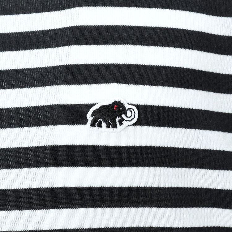 マムート ストライプ Tシャツ アジアンフィット black-white