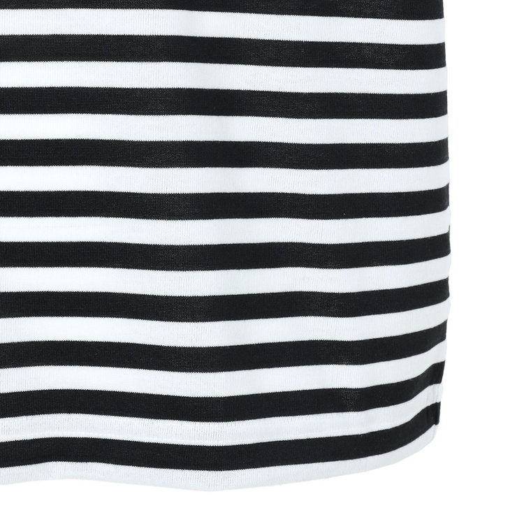 マムート ストライプ Tシャツ アジアンフィット black-white