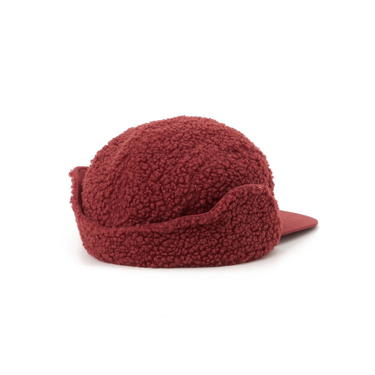 マムート フリース キャップ キッズ dark mammut red