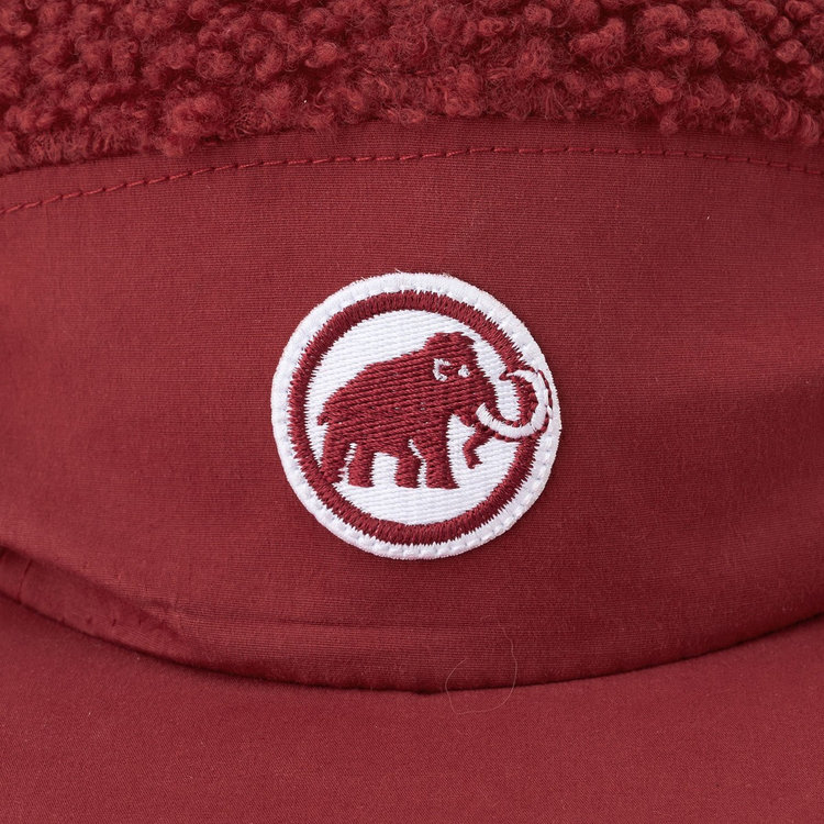 マムート フリース キャップ キッズ dark mammut red