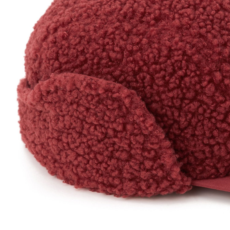 マムート フリース キャップ キッズ dark mammut red