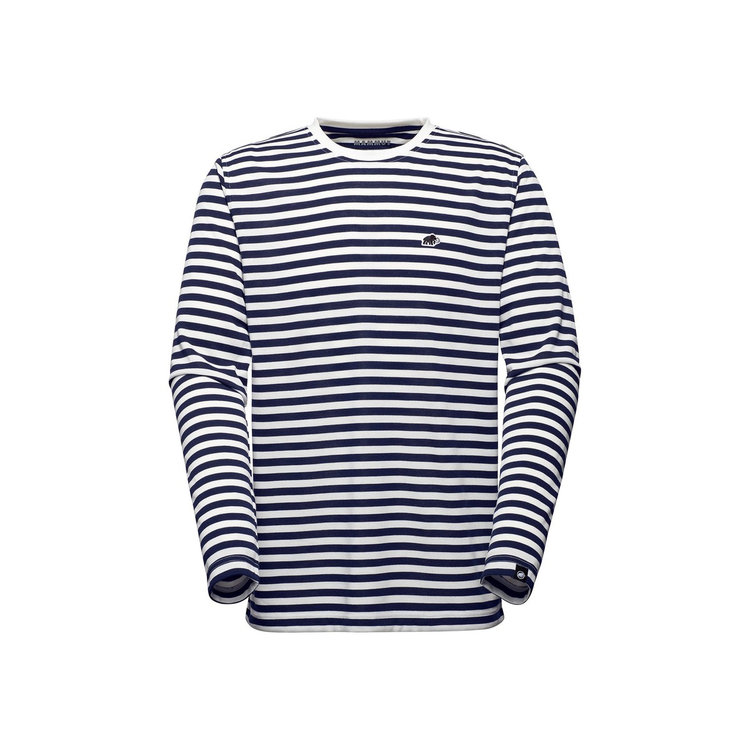 マムート ストライプ ロングスリーブ アジアンフィット marine-white