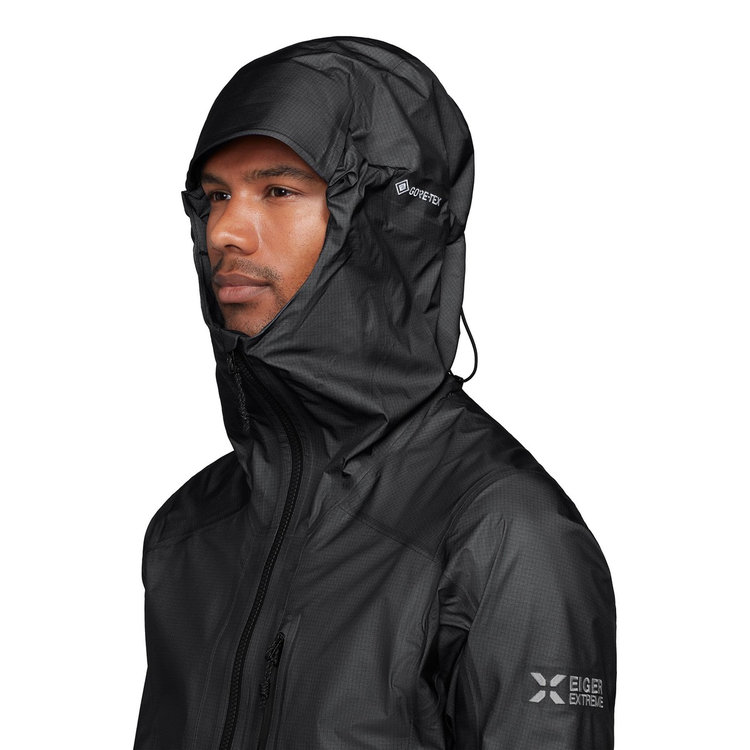 アイガー ノードワンド ライト ハードシェル フーデッド ジャケット black