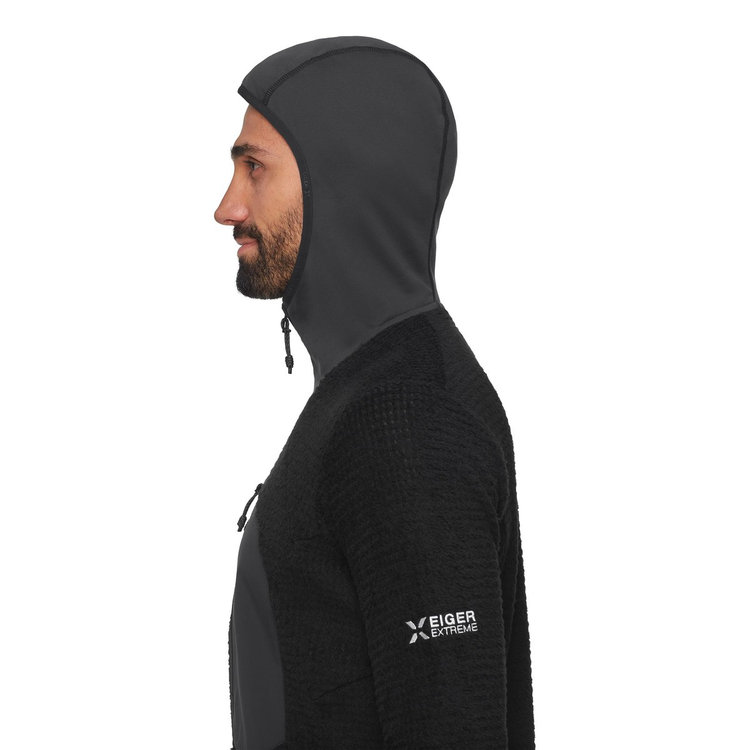 アイガー ノードワンド プロ ミッドレイヤー エア フーデッド ジャケット black