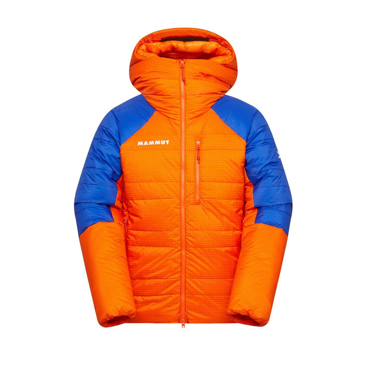 アイガー ノードワンド アドバンスド ダウン インサレーション フーデッド ジャケット アジアンフィット eiger orange-eiger blue