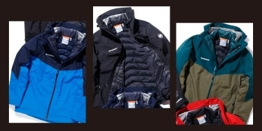 3 in 1 Jacket Series　All scenes, All weather.あらゆるシーンをこの１着で