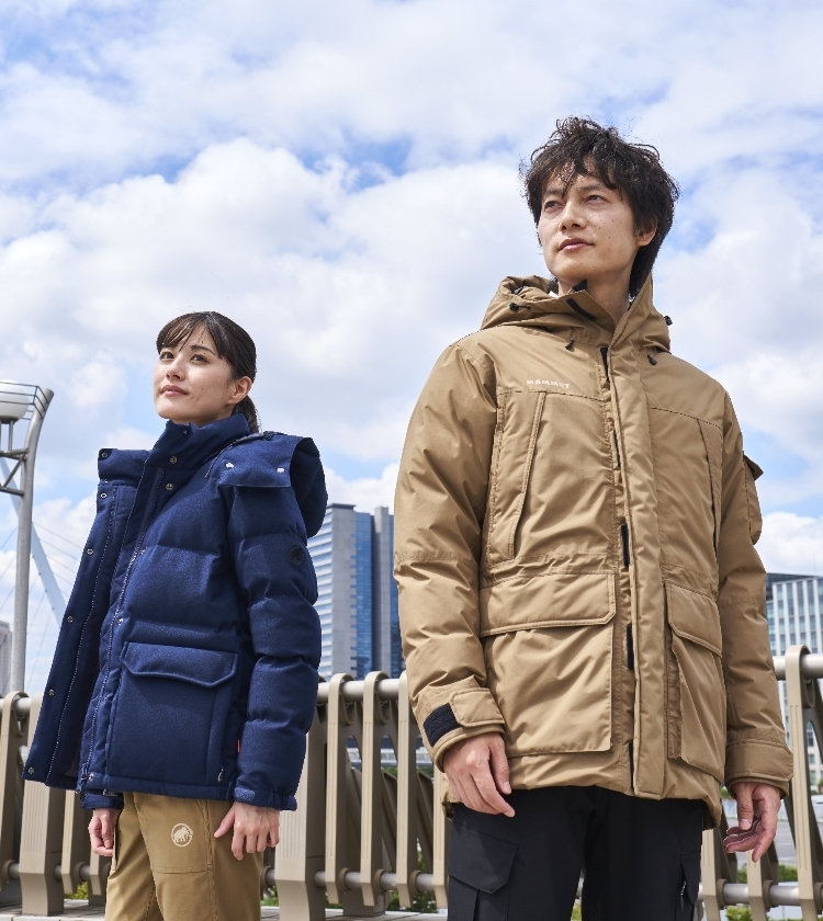 マムート ドライ・ダウン コレクション モデル着用イメージ